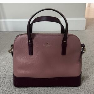 Kate Spade Two-Tone Pink and Burgundy Satchel